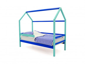 Кровать-домик Svogen с бортиком мятно-синий в Кунгуре - kungur.magazinmebel.ru | фото - изображение 1