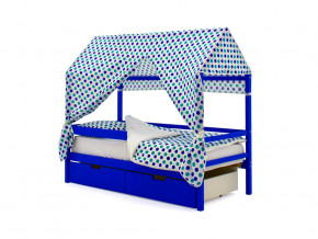 Кровать-домик Svogen с ящиками и бортиком синий в Кунгуре - kungur.magazinmebel.ru | фото - изображение 5