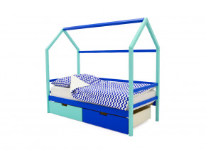 Кровать-домик Svogen с ящиками мятно-синий в Кунгуре - kungur.magazinmebel.ru | фото