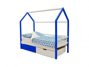 Кровать-домик Svogen с ящиками сине-белый в Кунгуре - kungur.magazinmebel.ru | фото - изображение 1