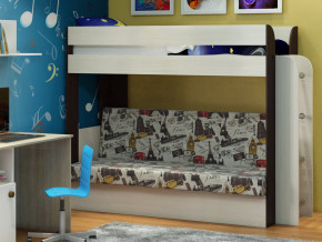 Кровать двухъярусная Карамель 75 венге ткань биг бен в Кунгуре - kungur.magazinmebel.ru | фото