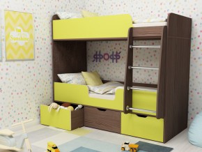 Кровать двухъярусная Малыш двойняшка бодега-лайм в Кунгуре - kungur.magazinmebel.ru | фото
