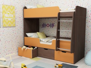 Кровать двухъярусная Малыш двойняшка бодега-оранжевый в Кунгуре - kungur.magazinmebel.ru | фото