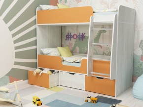 Кровать двухъярусная Малыш двойняшка винтерберг-оранжевый в Кунгуре - kungur.magazinmebel.ru | фото