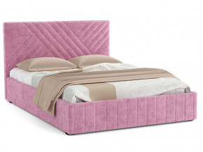 Кровать Гамма 1400 с основанием велюр тенерифе розовый в Кунгуре - kungur.magazinmebel.ru | фото - изображение 1