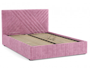 Кровать Гамма 1400 с основанием велюр тенерифе розовый в Кунгуре - kungur.magazinmebel.ru | фото - изображение 2