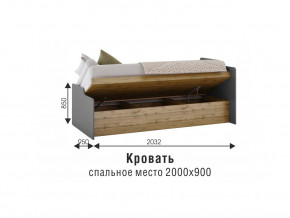 Кровать Харви белый/вотан в Кунгуре - kungur.magazinmebel.ru | фото - изображение 3