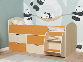 Кровать Малыш-7 Дуб-Оранжевый в Кунгуре - kungur.magazinmebel.ru | фото - изображение 1