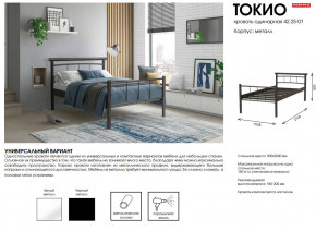 Кровать одинарная 42.25-01 Токио в Кунгуре - kungur.magazinmebel.ru | фото - изображение 2