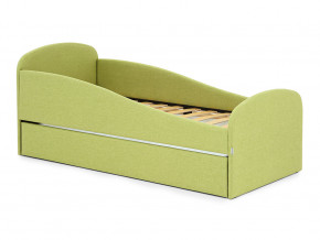 Кровать с ящиком Letmo авокадо (рогожка) в Кунгуре - kungur.magazinmebel.ru | фото - изображение 1