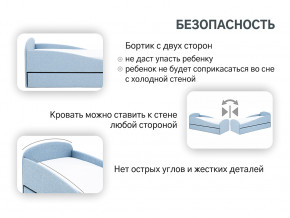 Кровать с ящиком Letmo небесный (рогожка) в Кунгуре - kungur.magazinmebel.ru | фото - изображение 15
