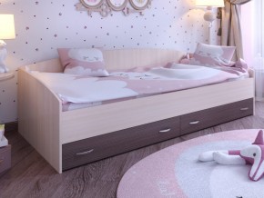Кровать с выкатными ящиками Дуб молочный-Бодего в Кунгуре - kungur.magazinmebel.ru | фото
