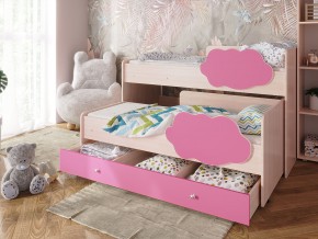 Кровать Соник с ящиком млечный дуб-розовый в Кунгуре - kungur.magazinmebel.ru | фото