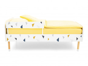 Кровать Stumpa Классика с бортиком рисунок Треугольники желтый, синий в Кунгуре - kungur.magazinmebel.ru | фото - изображение 3
