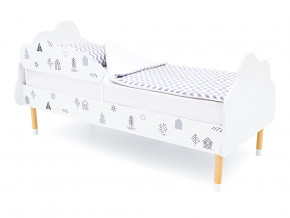 Кровать Stumpa Облако с бортиком рисунок Домики в Кунгуре - kungur.magazinmebel.ru | фото - изображение 1