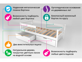 Кровать-тахта Svogen с ящиками и бортиком дерево в Кунгуре - kungur.magazinmebel.ru | фото - изображение 4