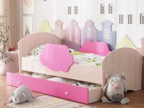 Кровать Тучка с ящиком дуб-розовый в Кунгуре - kungur.magazinmebel.ru | фото