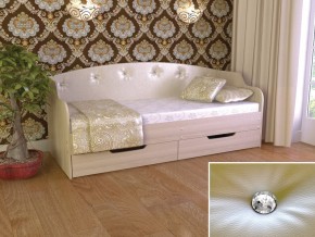 Кровать Юниор Тип 2 шимо светлый, белый перламутр 900х2000 в Кунгуре - kungur.magazinmebel.ru | фото
