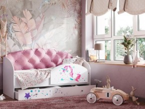 Кровать Звездочка с бортиком Белый-розовый в Кунгуре - kungur.magazinmebel.ru | фото - изображение 1