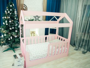 Кроватка-Домик без ящика розовая в Кунгуре - kungur.magazinmebel.ru | фото