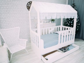 Кроватка-Домик с ящиком белая в Кунгуре - kungur.magazinmebel.ru | фото - изображение 1