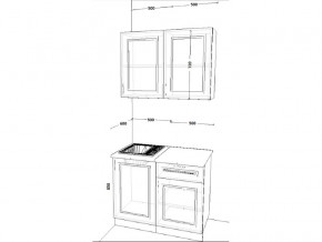Кухонный гарнитур 16 Белый Вегас 1000 мм в Кунгуре - kungur.magazinmebel.ru | фото - изображение 2
