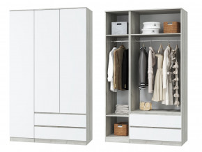 Шкаф для одежды трехдверный Лори дуб серый, белый в Кунгуре - kungur.magazinmebel.ru | фото