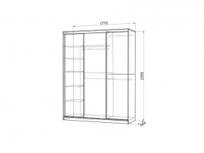 Шкаф-купе Бассо 2-600 с зеркалом дуб млечный/белый в Кунгуре - kungur.magazinmebel.ru | фото - изображение 3