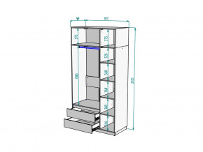 Шкаф Malta light H298 с антресолью HA3 Белый в Кунгуре - kungur.magazinmebel.ru | фото - изображение 2