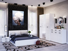Спальня Нэнси New МДФ Белый глянец холодный, Белый в Кунгуре - kungur.magazinmebel.ru | фото