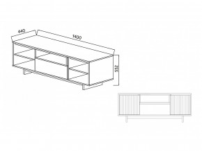 Тумба для ТВА Moderno-1400 Ф5 в Кунгуре - kungur.magazinmebel.ru | фото - изображение 5