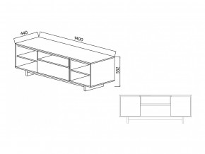 Тумба для ТВА Moderno-1400 Ф6 в Кунгуре - kungur.magazinmebel.ru | фото - изображение 4