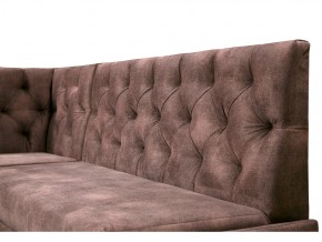 Угловой диван Призма каретная стяжка коричневый с коробами в Кунгуре - kungur.magazinmebel.ru | фото - изображение 2