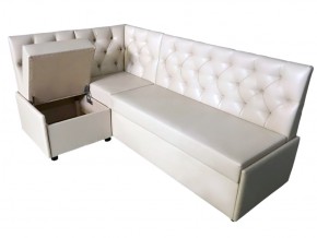 Угловой диван Призма со стяжками белый со спальным местом в Кунгуре - kungur.magazinmebel.ru | фото - изображение 2