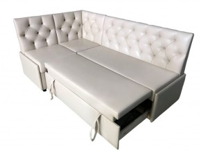 Угловой диван Призма со стяжками белый со спальным местом в Кунгуре - kungur.magazinmebel.ru | фото - изображение 3